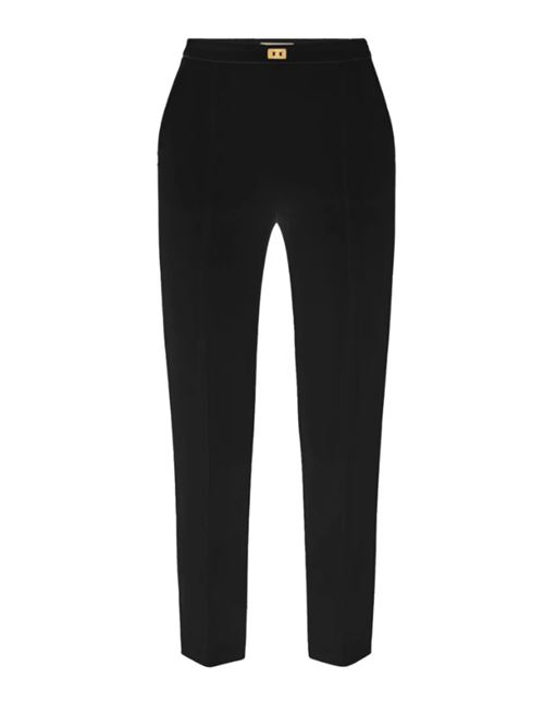 PANTALONE CON TASCHE E PLACCA LOGO ELISABETTA FRANCHI | PA07651E2110 nero